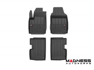 FIAT 500 Floor Liners - 3D All Weather - Pro Line - Black - OMAC (2009-2019)